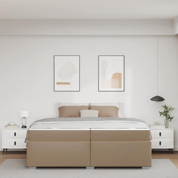 Voodiraam, cappuccino, 200 × 200 cm — mudel 3399253