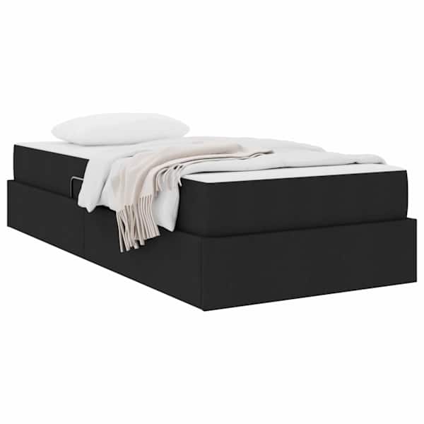 Panipaigaga voodiraam koos madratsiga, must, 90 × 200 cm — mudel 3399636