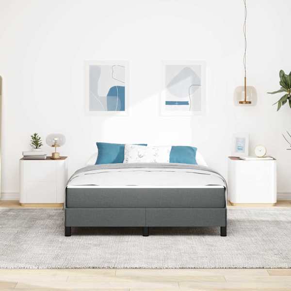 Kontinentaalvoodi koos madratsiga, tumehall, 160 × 200 cm, kangas — mudel 3398501