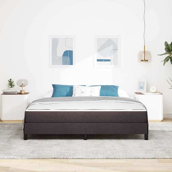 Kontinentaalvoodi koos madratsiga, tumepruun, 180 × 200 cm, kangas — mudel 3398510