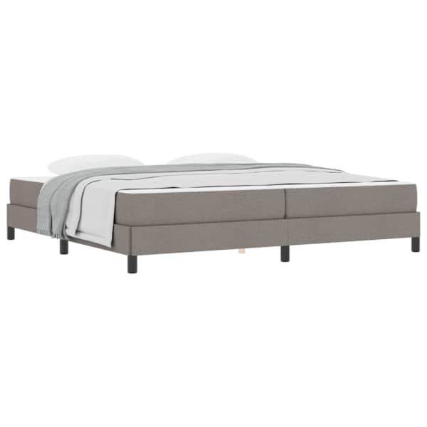 Kontinentaalvoodi koos 2 madratsiga, pruunikashall, 200 × 200 cm, kangas — mudel 3398518