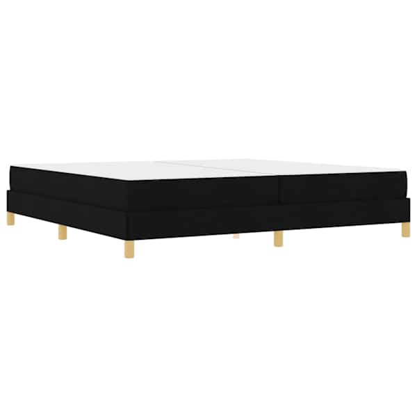 Kontinentaalvoodi koos 2 madratsiga, must, 200 × 200 cm, kangas — mudel 3398593