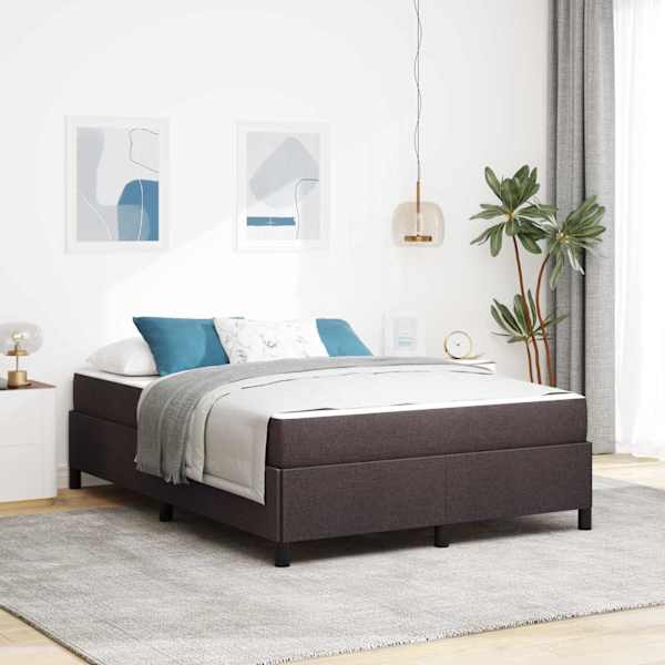 Kontinentaalvoodi koos madratsiga, tumepruun, 160 × 200 cm, kangas — mudel 3398874