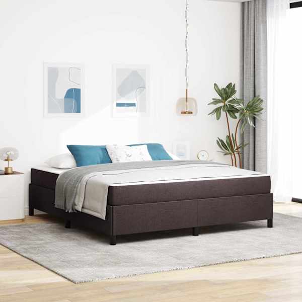 Kontinentaalvoodi koos madratsiga, tumepruun, 180 × 200 cm, kangas — mudel 3398881