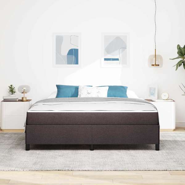 Kontinentaalvoodi koos madratsiga, tumepruun, 180 × 200 cm, kangas — mudel 3398881