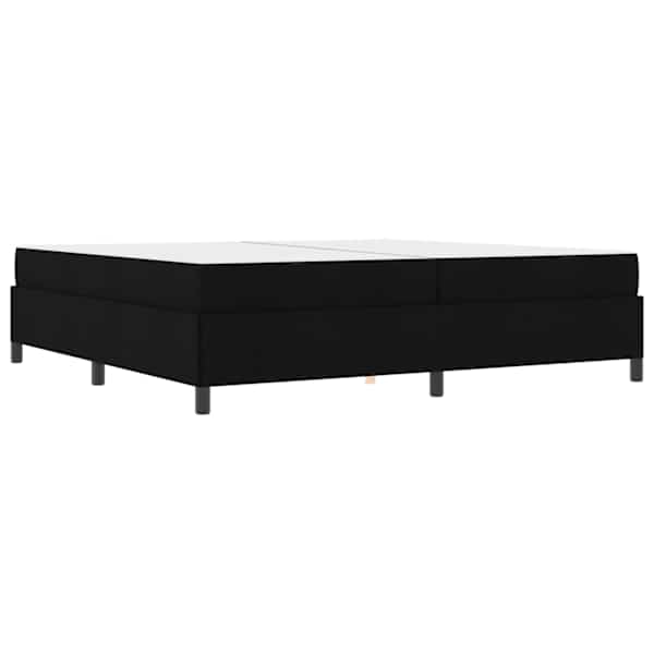 Kontinentaalvoodi koos 2 madratsiga, must, 200 × 200 cm, kangas — mudel 3398887