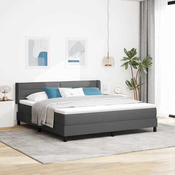 Kontinentaalvoodi koos madratsiga, tumehall, 180 × 200 cm, kangas — mudel 3341056