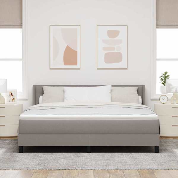 Kontinentaalvoodi koos madratsiga, pruunikashall, 180 × 200 cm, kangas — mudel 3341059
