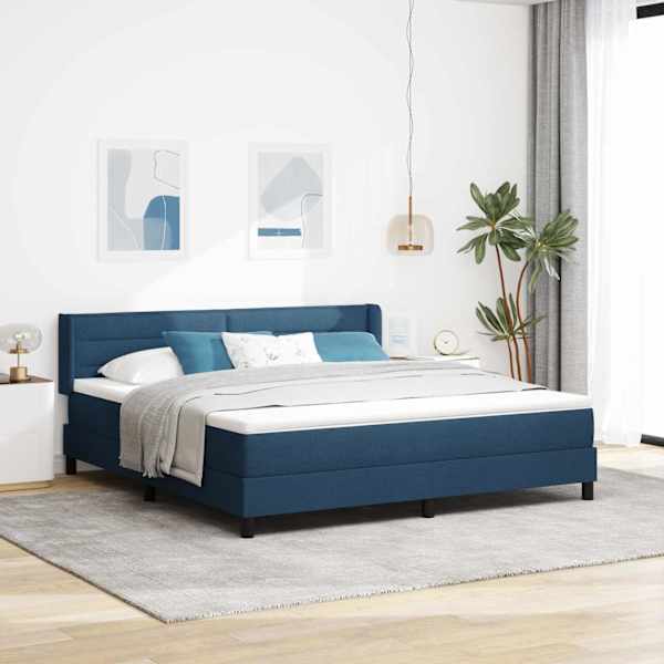 Kontinentaalvoodi koos madratsiga, sinine, 180 × 200 cm, kangas — mudel 3341061