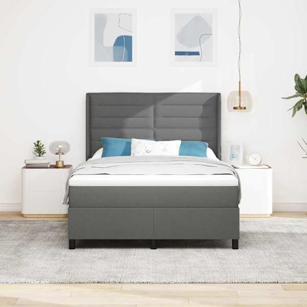 Kontinentaalvoodi, tumehall, 140 × 200 cm, kangas — mudel 3341582