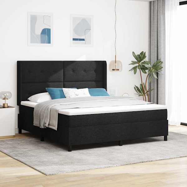 Kontinentaalvoodi, must, 180 × 200 cm, kangas — mudel 3341660