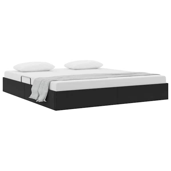 Panipaigaga voodiraam, must, 180 × 200 cm, samet — mudel 3370129