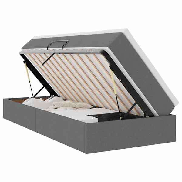 Panipaigaga voodiraam koos madratsiga, tumehall, 100 × 200 cm — mudel 3370207
