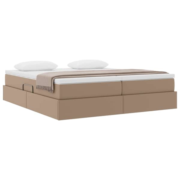 Panipaigaga voodiraam koos 2 madratsiga, 2 voodiraami, cappuccino, 180 × 200 cm — mudel 3370344