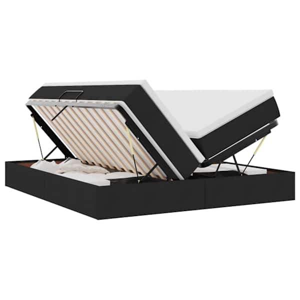 Panipaigaga voodiraam koos 2 madratsiga, 2 voodiraami, must, 200 × 200 cm — mudel 3370357