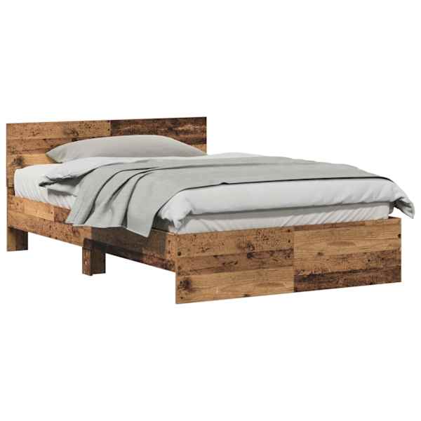 Voodiraam peatsiga, vana puit, 120 × 190 cm, tehispuit — mudel 3376060