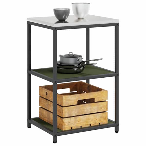 Köögi riiulite komplekt HATTEM Oliiviroheline 60 × 50 × 92 cm