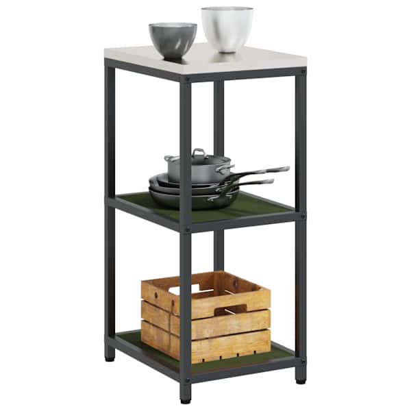 Köögi riiulite komplekt HATTEM Oliiviroheline 40 × 50 × 92 cm