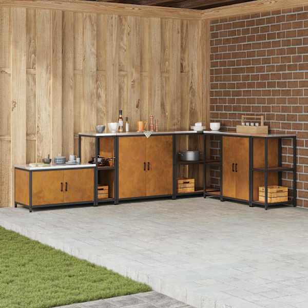 Köögi riiulite komplekt HATTEM Rooste 30 × 50 × 92 cm Teras