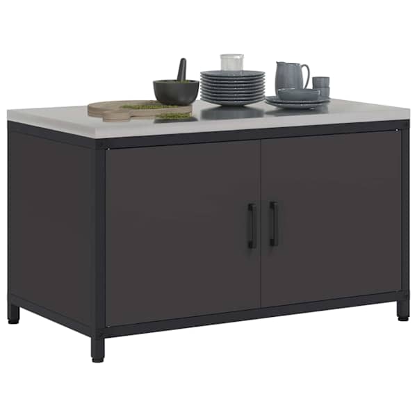 Köögivarustuse Kapp HATTEM Must 90 × 50 × 53 cm Teras