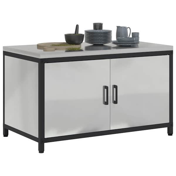 Köögivarustuse Kapp HATTEM Hõbedane 90 × 50 × 53 cm Teras