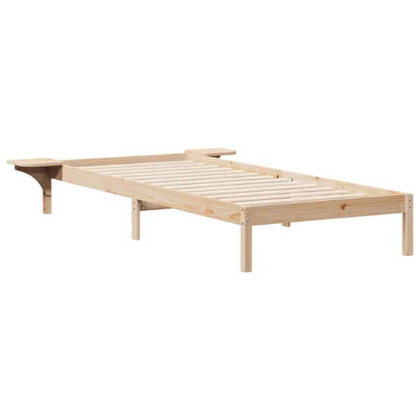 Voodiraam, naturaalne, 80 × 210 cm, männipuit