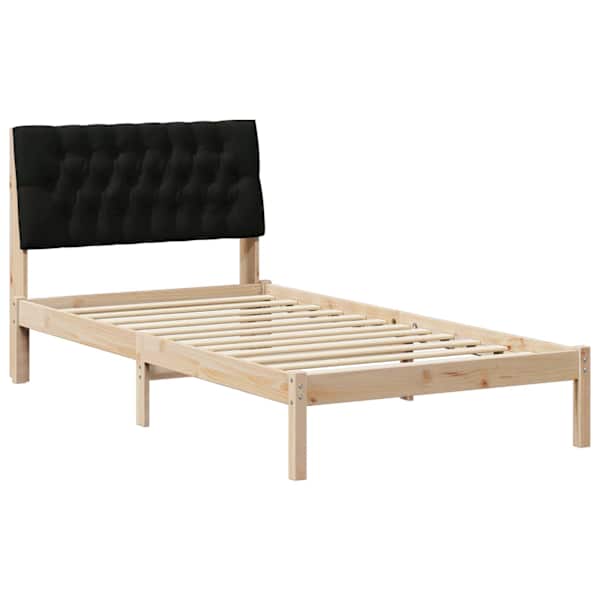 Voodiraam peatsiga, pruun, 100 × 200 cm, männipuit — mudel 878841