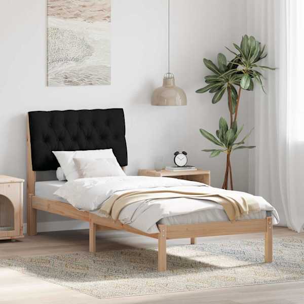 Voodiraam peatsiga, pruun, 75 × 190 cm, männipuit — mudel 878861