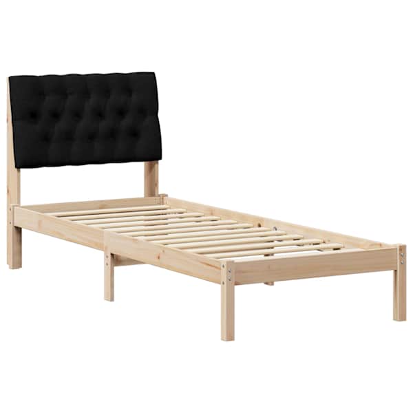 Voodiraam peatsiga, pruun, 75 × 190 cm, männipuit — mudel 878861