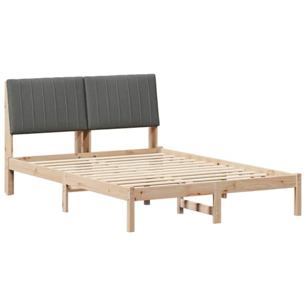 Voodiraam peatsiga, pruun, 135 × 190 cm, männipuit
