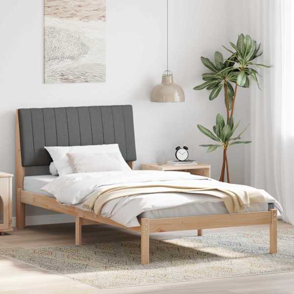 Voodiraam peatsiga, pruun, 100 × 200 cm, männipuit — mudel 878910
