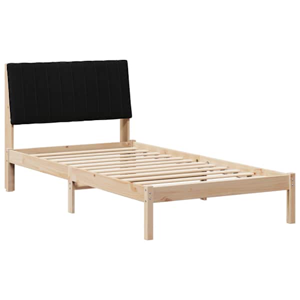 Voodiraam peatsiga, pruun, 100 × 200 cm, männipuit — mudel 878911