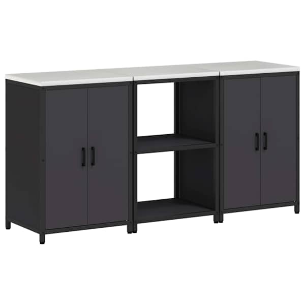 Köögivarustus HATTEM 3 tk Must 180 × 50 × 92 cm