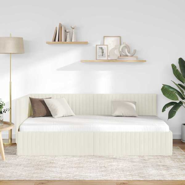 Nurgavoodiraam, kreemjasvalge, 100 × 200 cm, samet — mudel 42016283