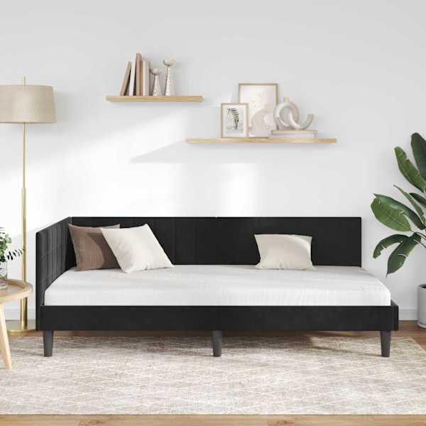 Nurgavoodiraam, must, 90 × 200 cm, samet — mudel 42016433