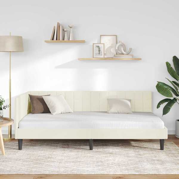Nurgavoodiraam, kreemjasvalge, 100 × 200 cm, samet — mudel 42016445