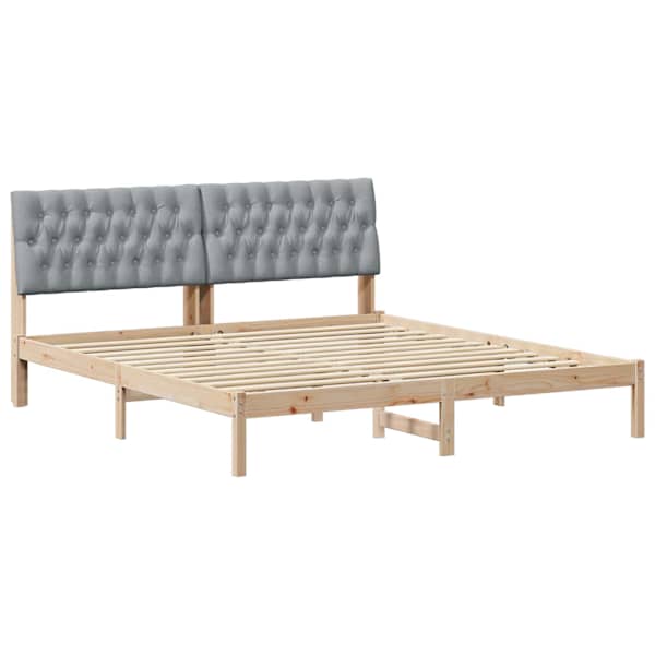 Voodiraam peatsiga, pruun, 180 × 200 cm, männipuit — mudel 3394383