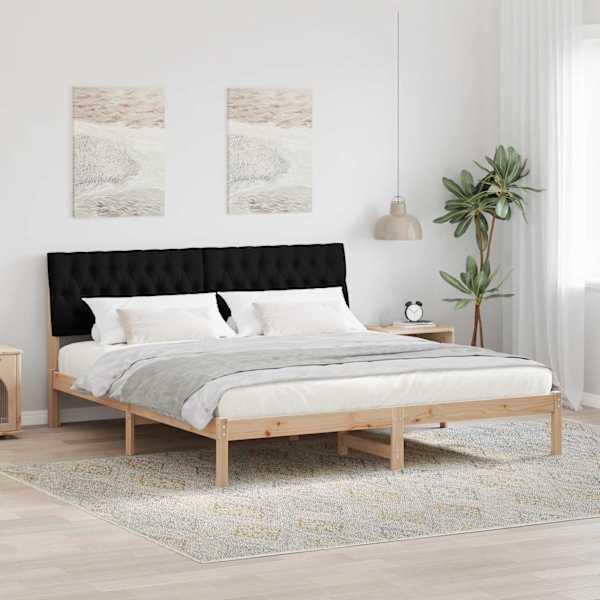Voodiraam peatsiga, pruun, 180 × 200 cm, männipuit — mudel 3394385