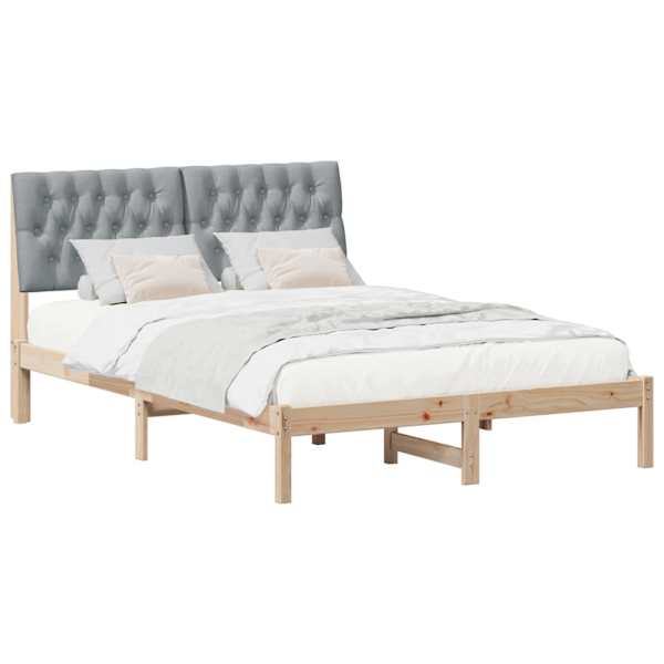 Voodiraam peatsiga, pruun, 160 × 200 cm, männipuit — mudel 3394388