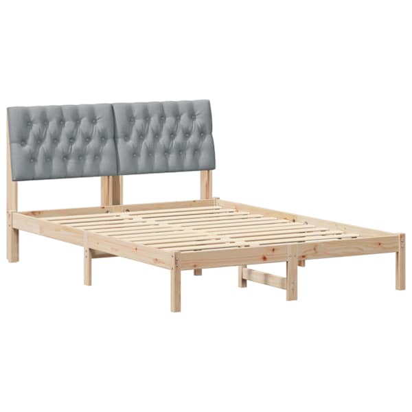 Voodiraam peatsiga, pruun, 150 × 200 cm, männipuit — mudel 3394393