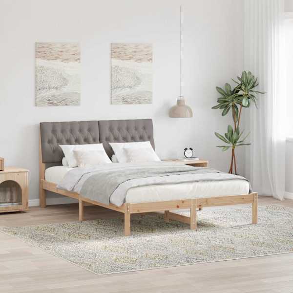 Voodiraam peatsiga, pruun, 150 × 200 cm, männipuit — mudel 3394396