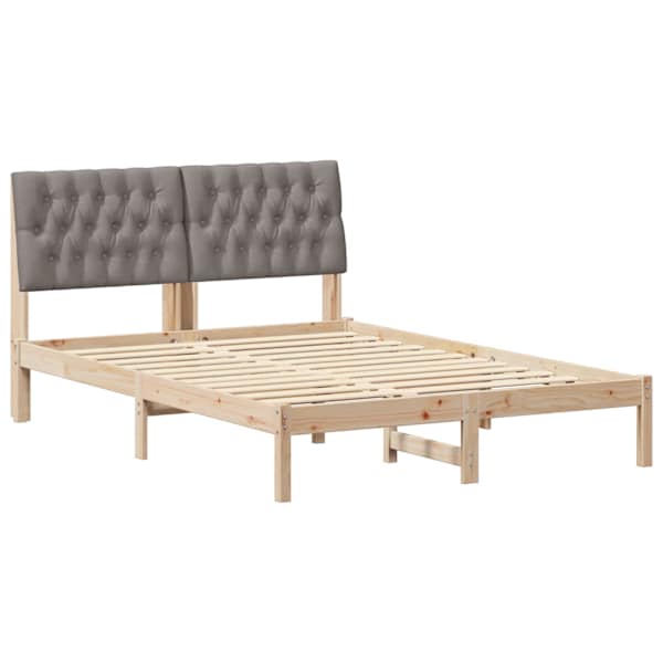 Voodiraam peatsiga, pruun, 150 × 200 cm, männipuit — mudel 3394396