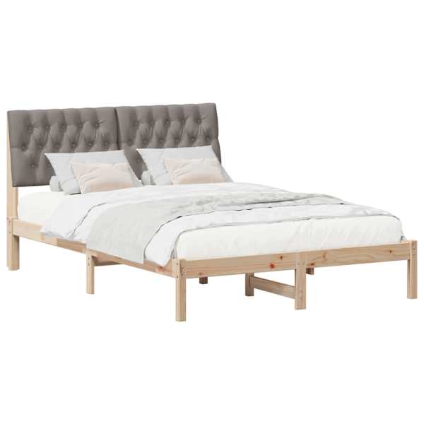 Voodiraam peatsiga, pruun, 150 × 200 cm, männipuit — mudel 3394396