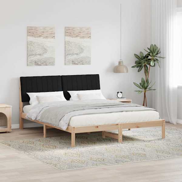 Voodiraam peatsiga, pruun, 160 × 200 cm, männipuit — mudel 3394410