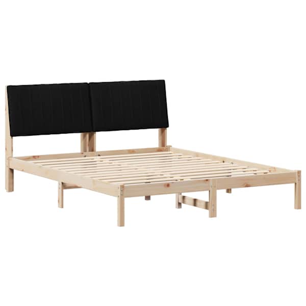 Voodiraam peatsiga, pruun, 160 × 200 cm, männipuit — mudel 3394410