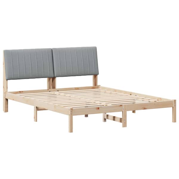 Voodiraam peatsiga, pruun, 150 × 200 cm, männipuit — mudel 3394413