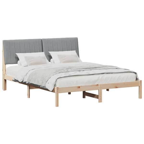 Voodiraam peatsiga, pruun, 150 × 200 cm, männipuit — mudel 3394413