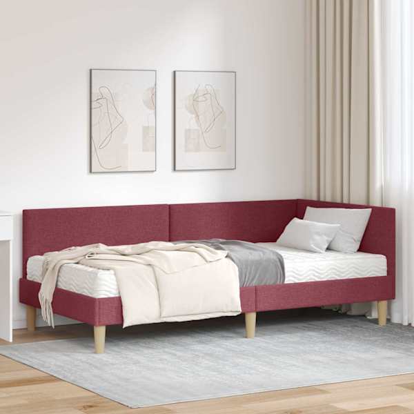 Nurgavoodiraam koos madratsiga, veinpunane, 80 × 200 cm — mudel 3393728