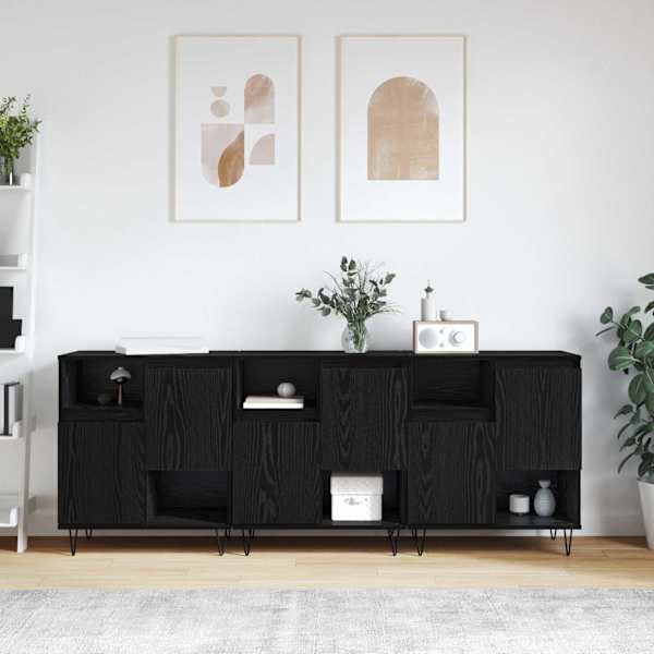 Kõide 3 tk Must tamm 60 × 35 × 70 cm
