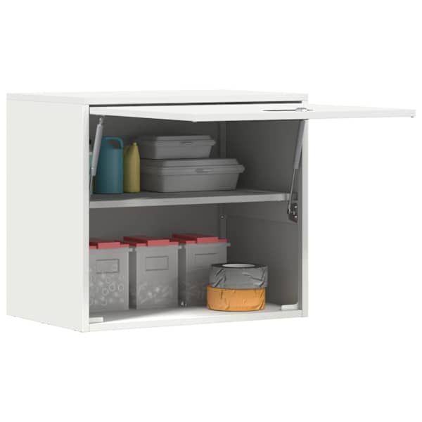Garage'i seina kapp Valge 60 × 40 × 53 cm Pulberkattega teras